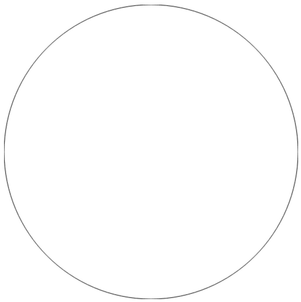 Czarny okrąg na białym tle