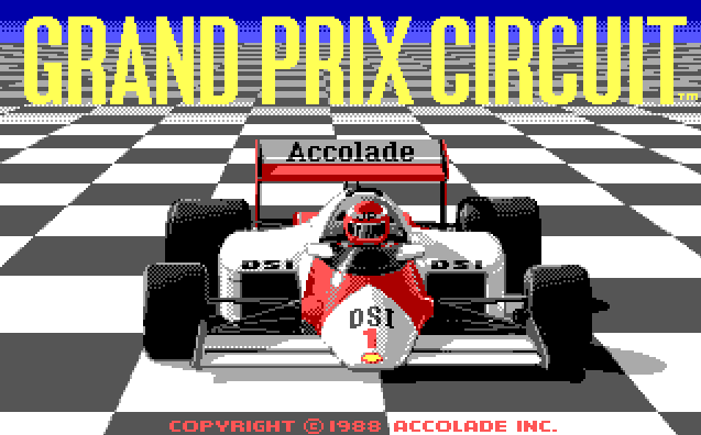 Zrzut ekranu z gry Grand Prix Circuit w wersji EGA